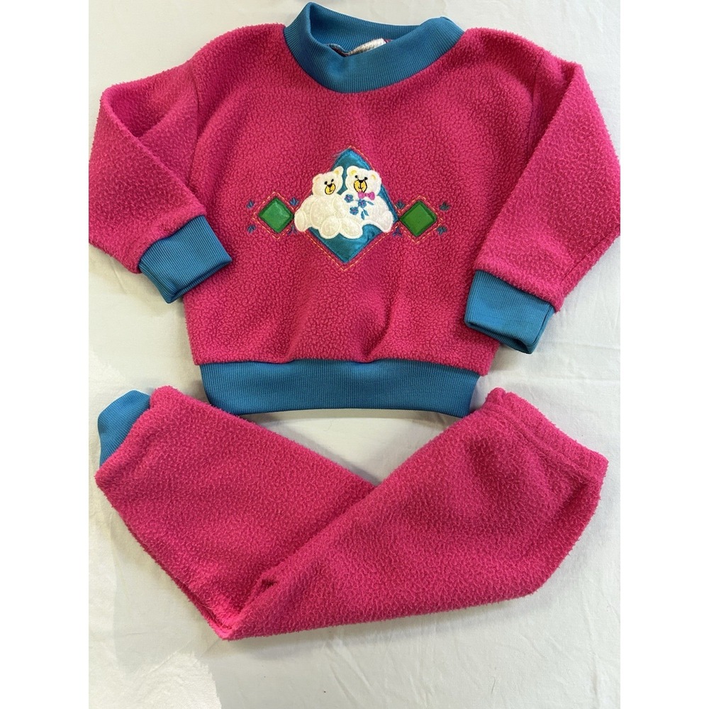 Vintage 80s 90s Kids Club Fleece Set Size 12 Months
